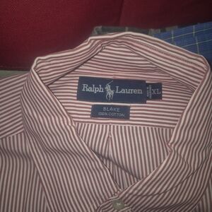 Ralph Lauren Men's Red Striped Shirt
